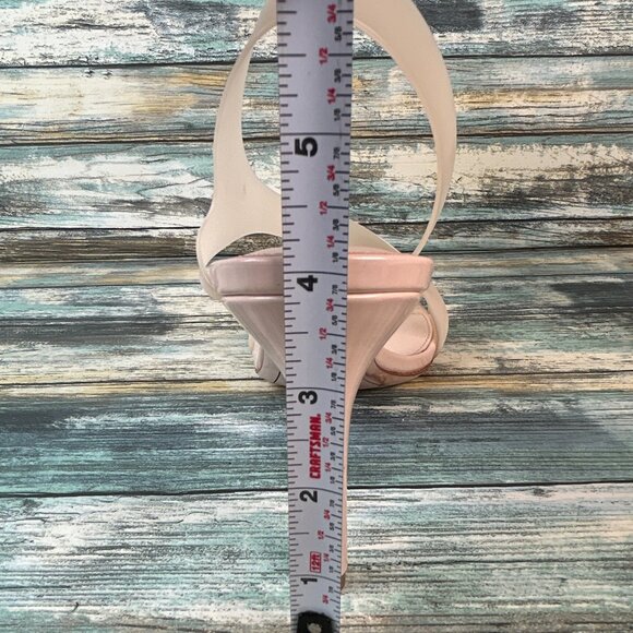 Deltan Tinsley Sandal Womens 9 Beige Silicone Open Toe Slip On Dress Eveningwear - Picture 9 of 11